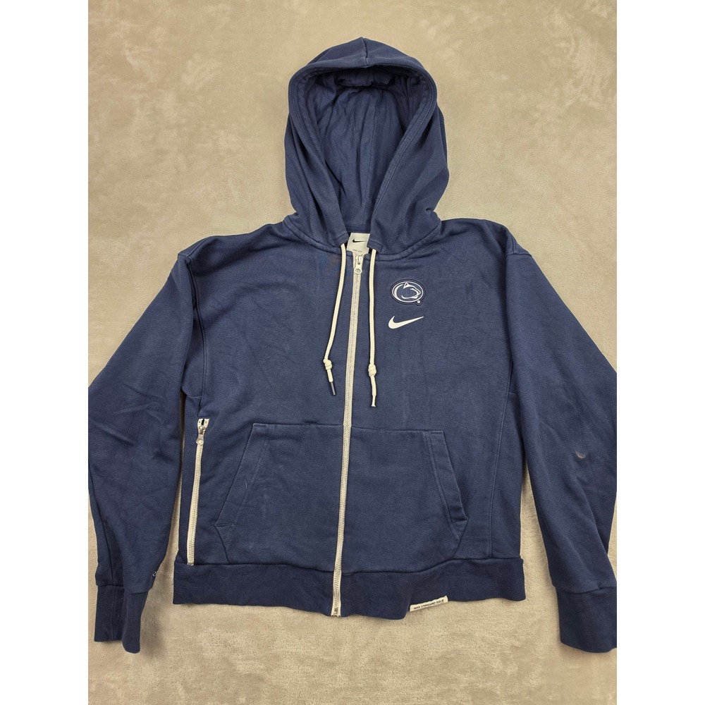Nike Standard Issue Hoodie Women S Blue Full Zip Penn State Nittany Lions *Read